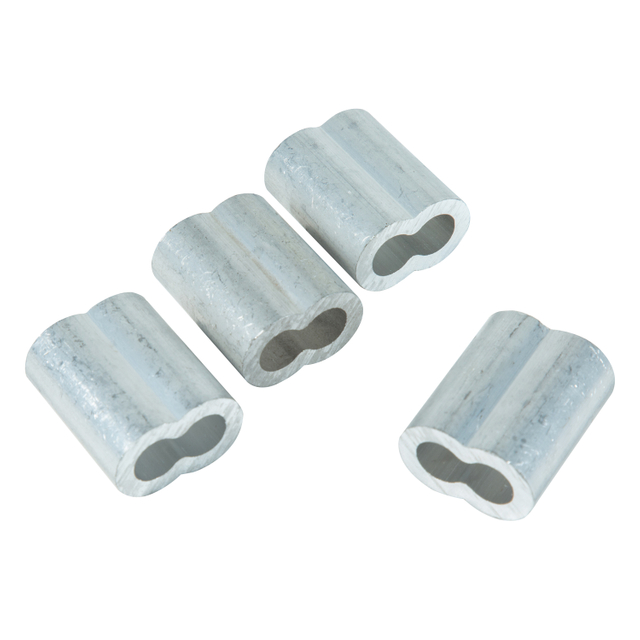 Cable de acero Manga de aluminio Hebilla de aluminio en forma de 8 Abrazadera de cable de acero Manga de aluminio de doble orificio