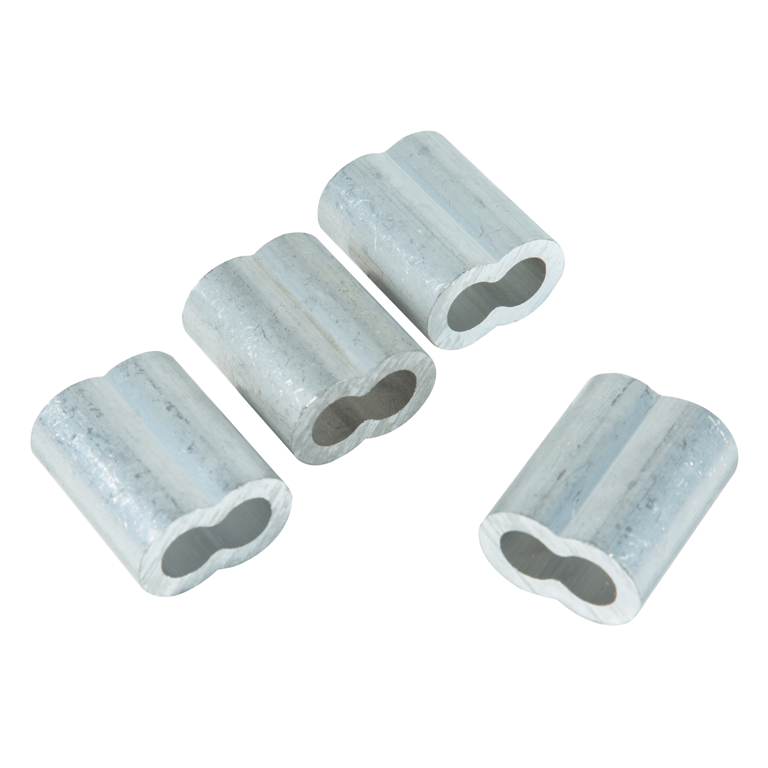 Cable de acero Manga de aluminio Hebilla de aluminio en forma de 8 Abrazadera de cable de acero Manga de aluminio de doble orificio