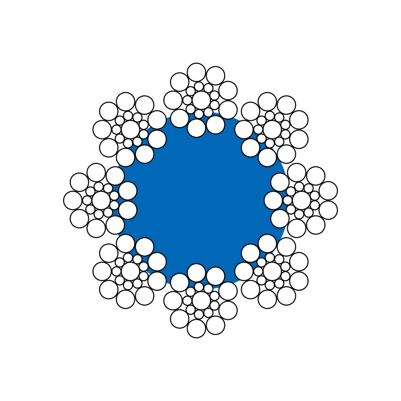 Cable de acero 8X19S+FC