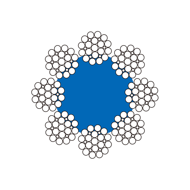 Cuerda de alambre de acero para máquina de tracción 8X25Fi-NFC 