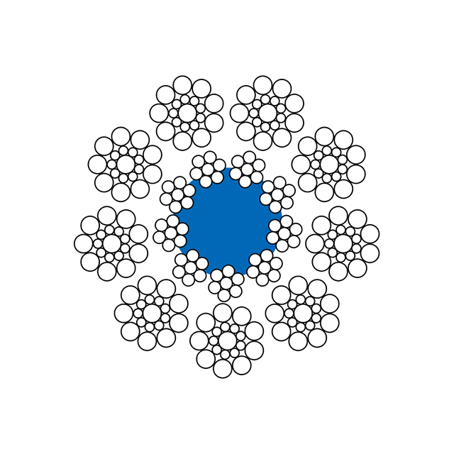  Cuerda de alambre de acero para máquina de tracción 9X19S-CSC