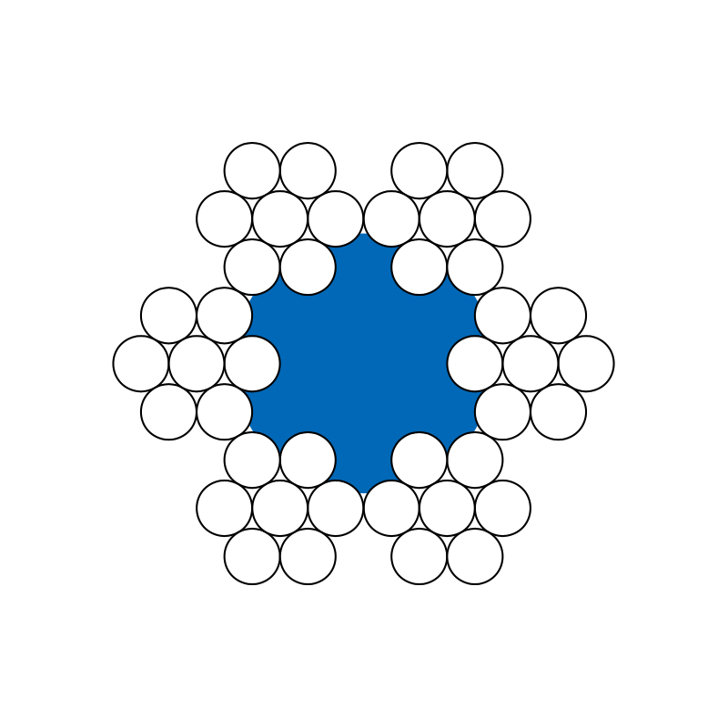 Cable de acero 6X7+FC 6X7+IWS