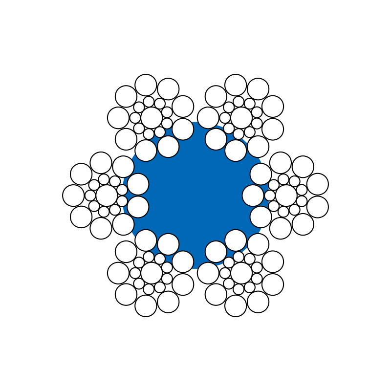 Cable de acero 6X19S+FC 6X19S+IWRC