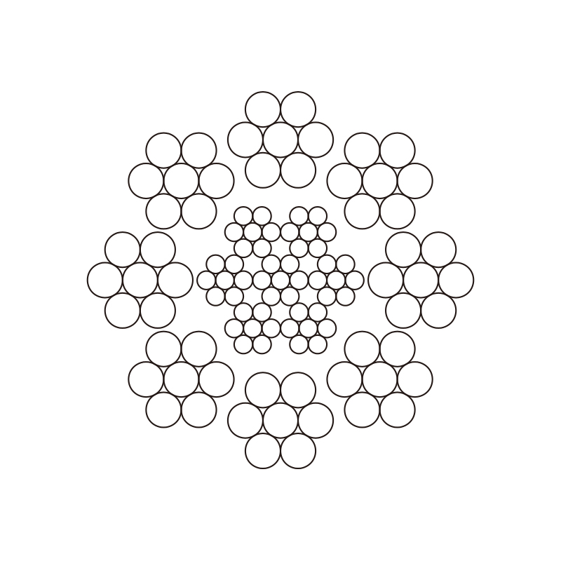 Cable de acero 8X7+FC 8X7+IWRC