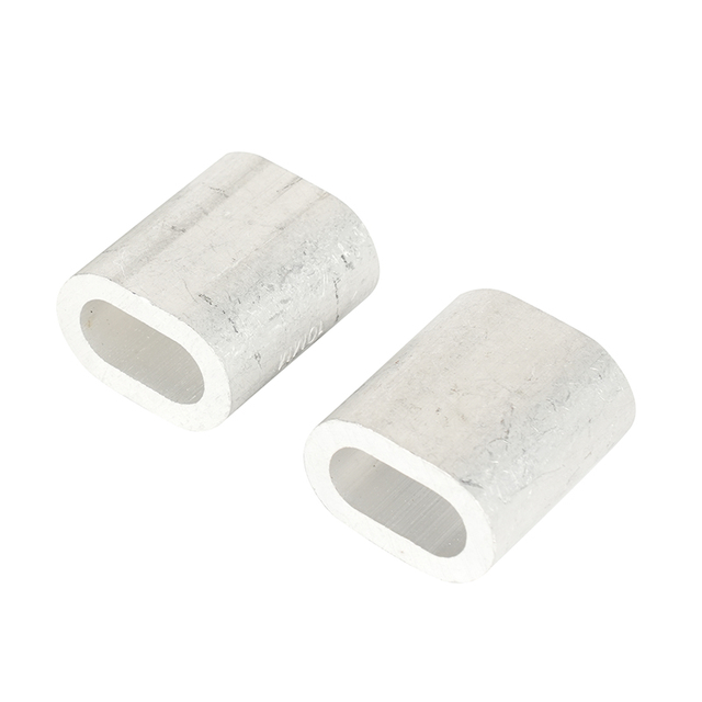  Virola de aluminio ovalada de la manga de la encrespadura de la cuerda de alambre del hardware DIN3093 del aparejo