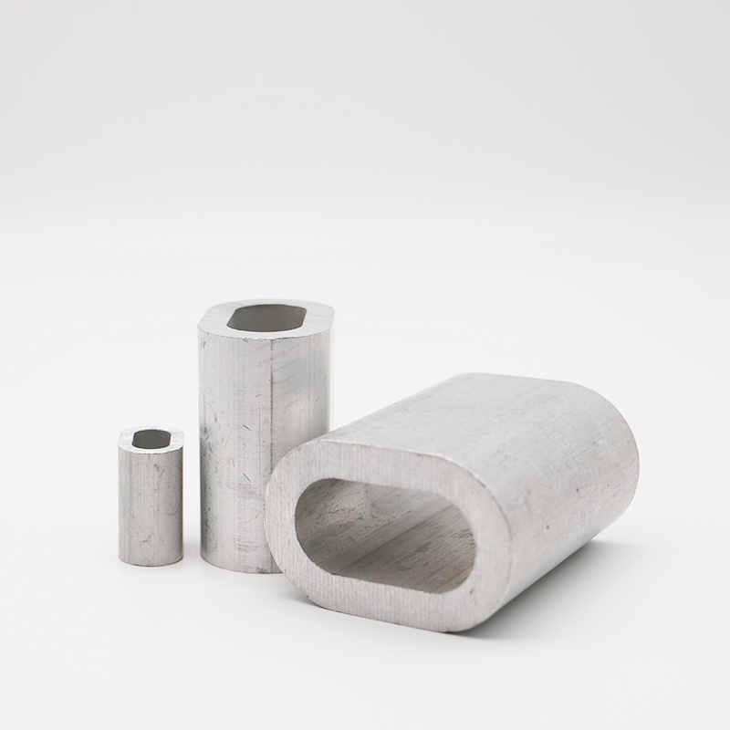  Virola de aluminio ovalada de la manga de la encrespadura de la cuerda de alambre del hardware DIN3093 del aparejo