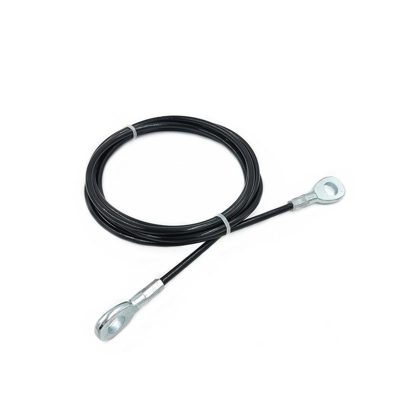 Cabina de alambre de acero con recubrimiento de nylon negro de 5 mm de 6 mm para cable de equipo de gimnasio