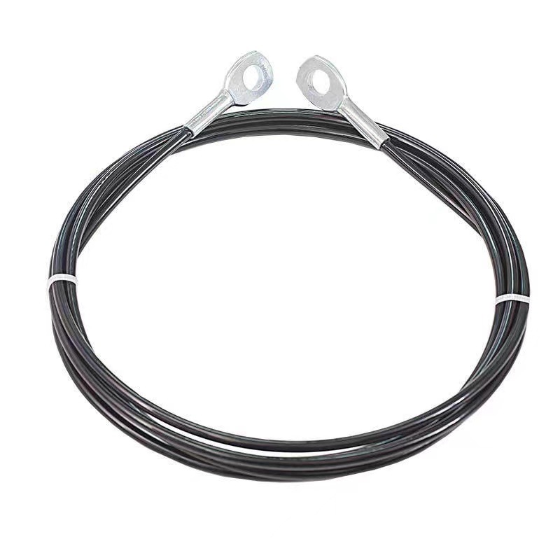 Cabina de alambre de acero con recubrimiento de nylon negro de 5 mm de 6 mm para cable de equipo de gimnasio