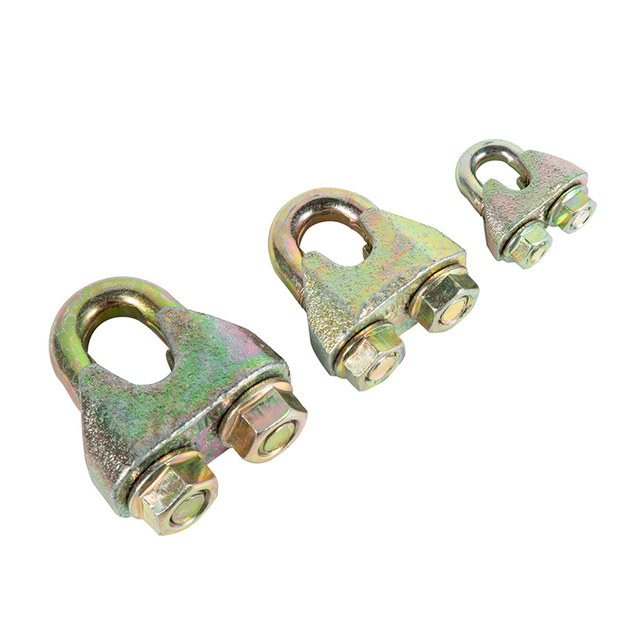 Clip de cuerda de alambre maleable plateado cinc amarillo DIN1142 G450