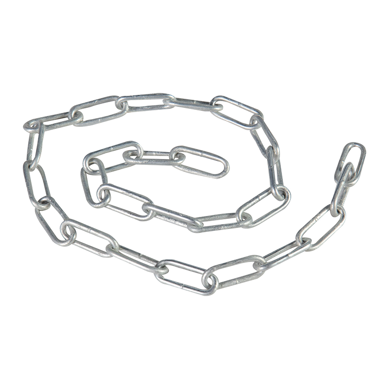 Cadena de hierro galvanizada DIN763 Cadena de soldadura de 2-32 mm Cadena de eslabones largos