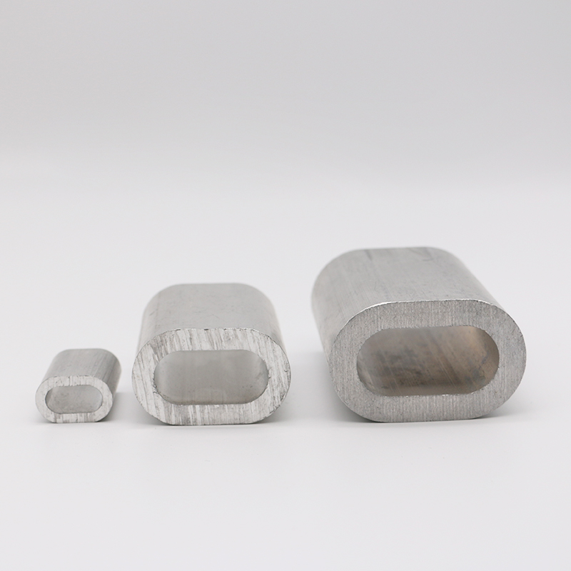  Virola de aluminio ovalada de la manga de la encrespadura de la cuerda de alambre del hardware DIN3093 del aparejo