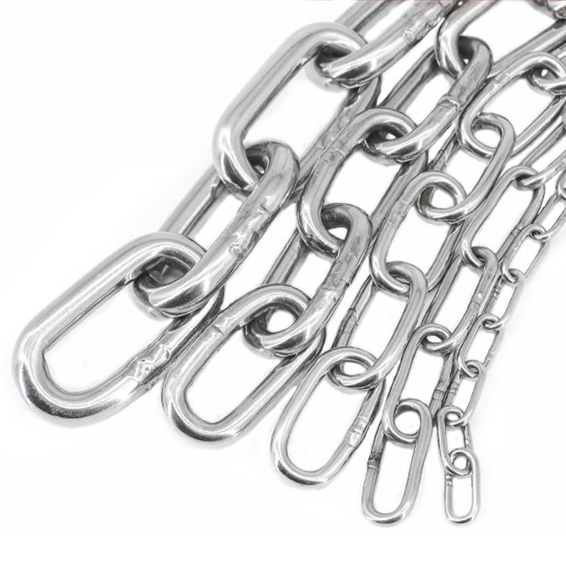 DIN763 766 304 316 cadena de enlace de acero inoxidable