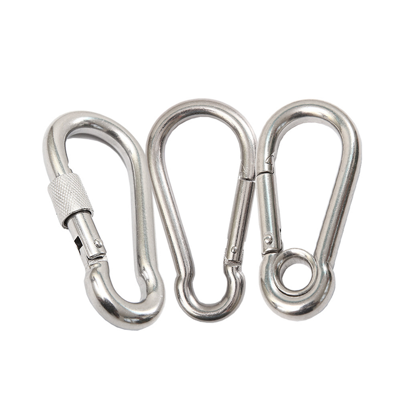 304 acero inoxidable DIN5299 CARABINER ZINC SPRING HAND HAND CHANDABINER