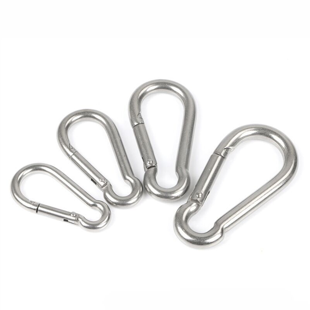 304 acero inoxidable DIN5299 CARABINER ZINC SPRING HAND HAND CHANDABINER