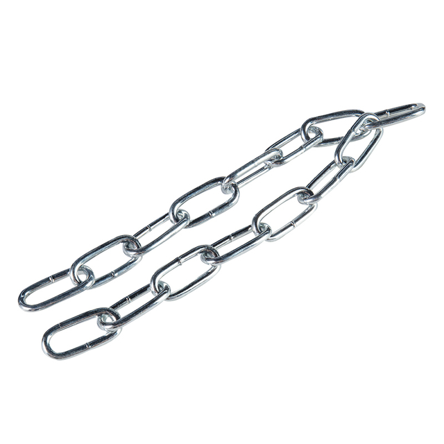Cadena de hierro galvanizada DIN763 Cadena de soldadura de 2-32 mm Cadena de eslabones largos