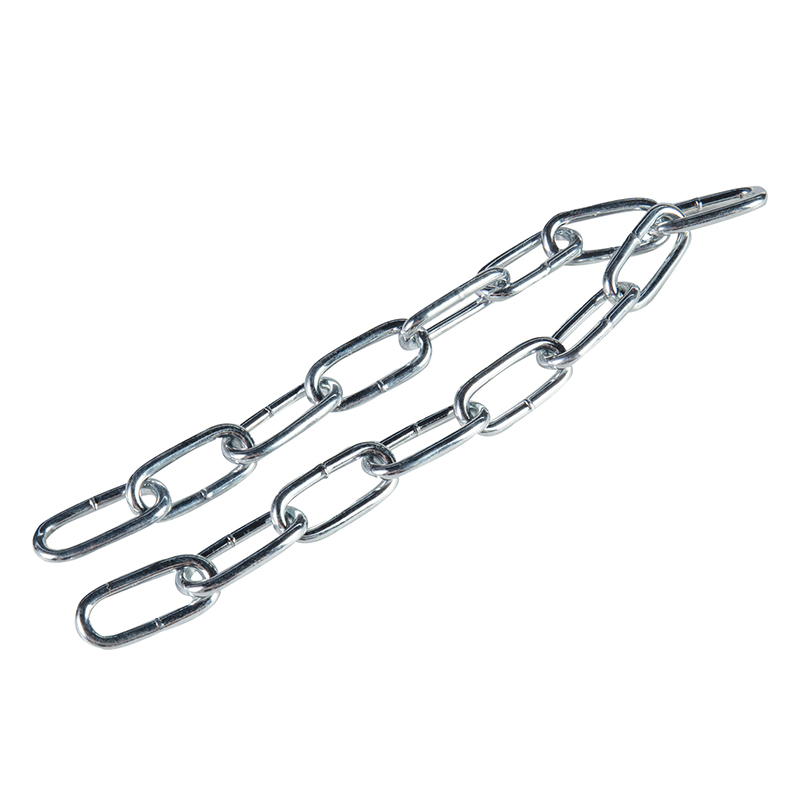 Cadena de hierro galvanizada DIN763 Cadena de soldadura de 2-32 mm Cadena de eslabones largos