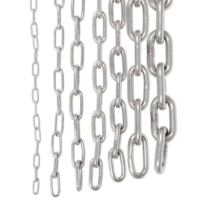 DIN763 766 304 316 cadena de enlace de acero inoxidable