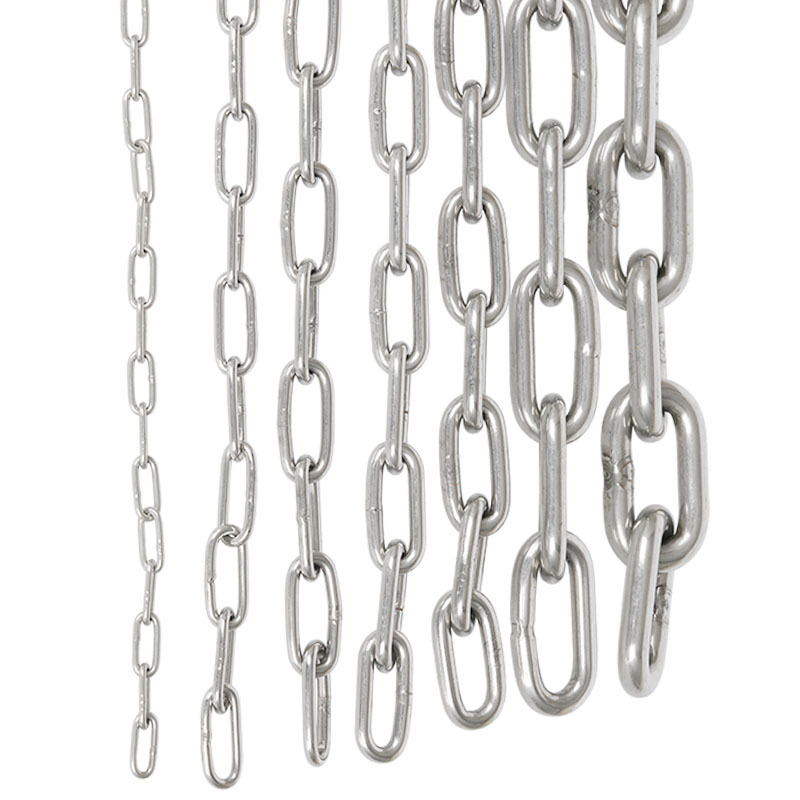 DIN763 766 304 316 cadena de enlace de acero inoxidable