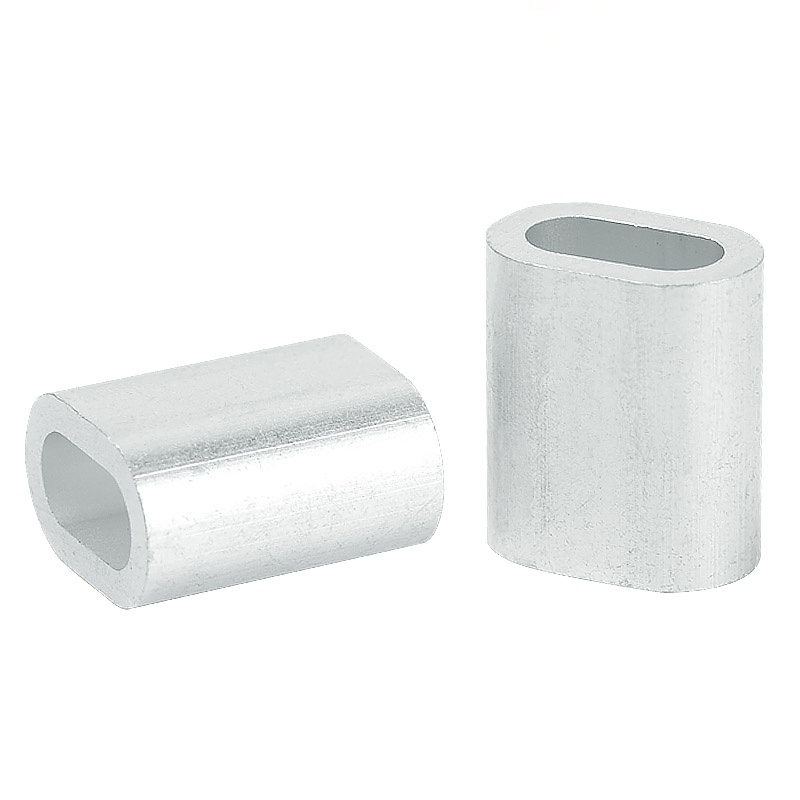  Virola de aluminio ovalada de la manga de la encrespadura de la cuerda de alambre del hardware DIN3093 del aparejo
