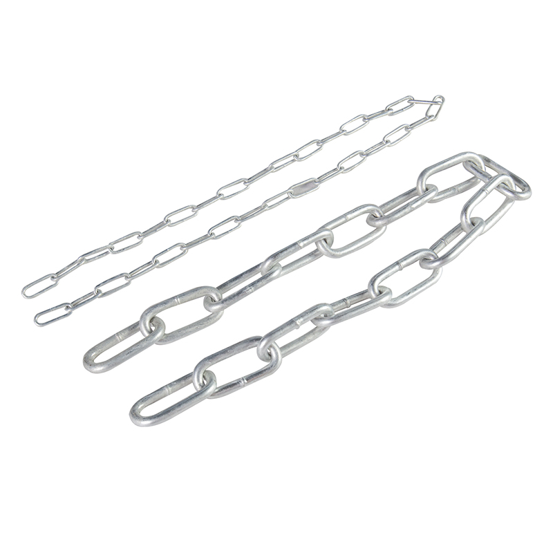 Cadena de hierro galvanizada DIN763 Cadena de soldadura de 2-32 mm Cadena de eslabones largos