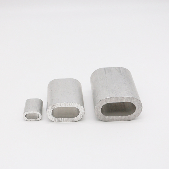  Virola de aluminio ovalada de la manga de la encrespadura de la cuerda de alambre del hardware DIN3093 del aparejo