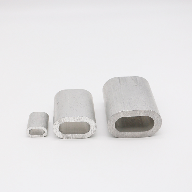  Virola de aluminio ovalada de la manga de la encrespadura de la cuerda de alambre del hardware DIN3093 del aparejo